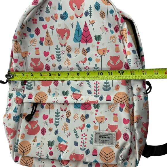 New NWT Backpack, Fox Bird Leaf Design.  Joymoze Brand White / Pink main image 6